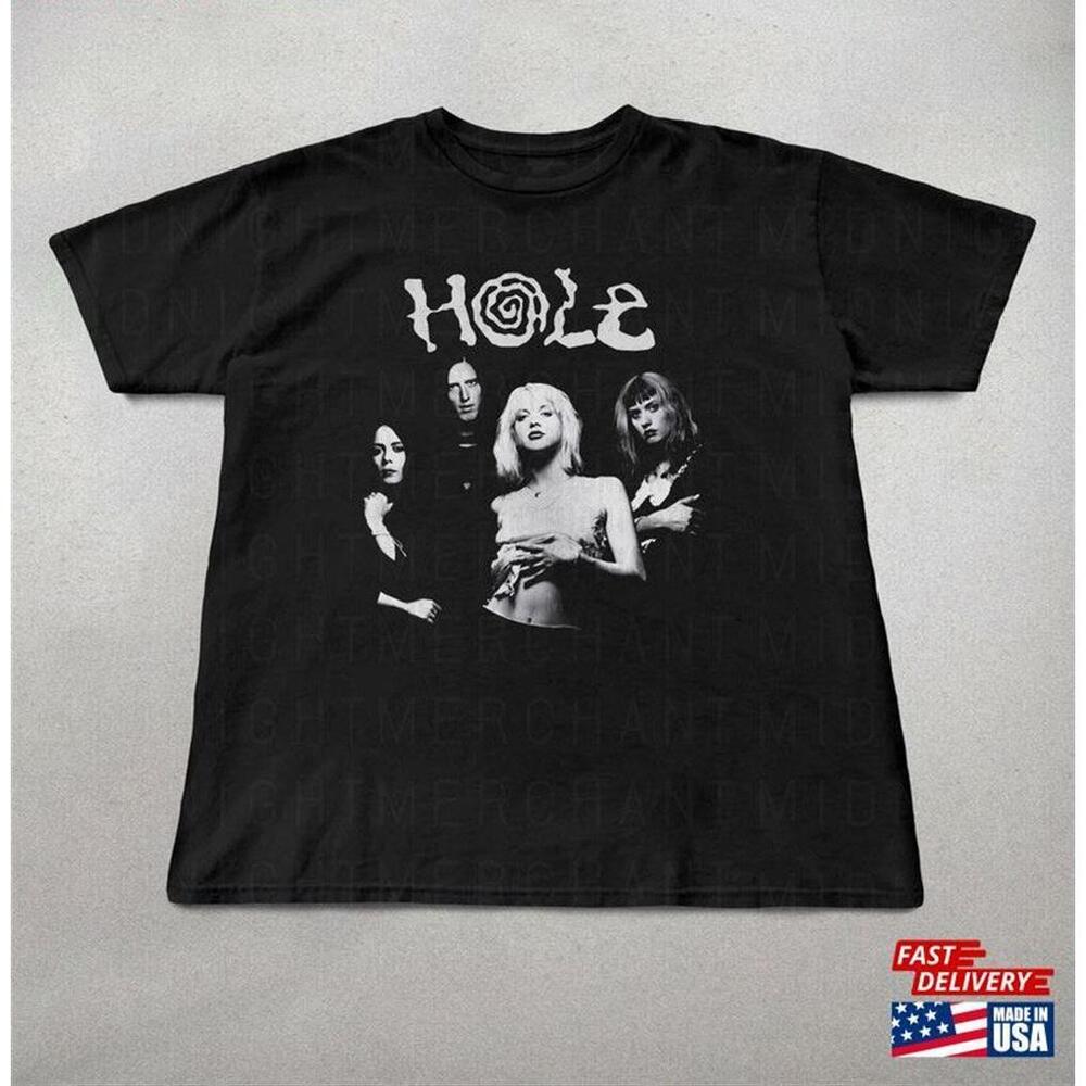 Hole Band Tshirt Unisex Cotton Shirts 90S Shirt